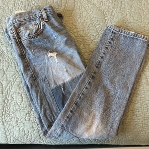 LEVI 501 block patch jeans